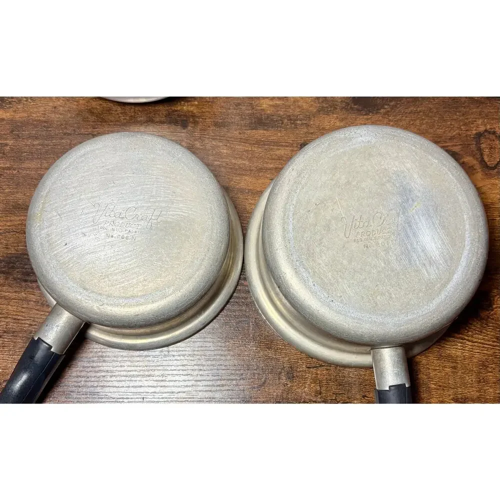 Vintage Vita Craft Aluminum Sauce Pan Set #201N & #200N Made In USA Mid-century